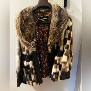 Mixed Fur Patchwork Coat